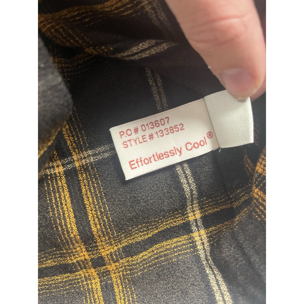 Carbon 2 Cobalt Timbers Plaid Flannel Button Up Shirt Gold Brown‎ Men's Medium - Picture 4 of 8